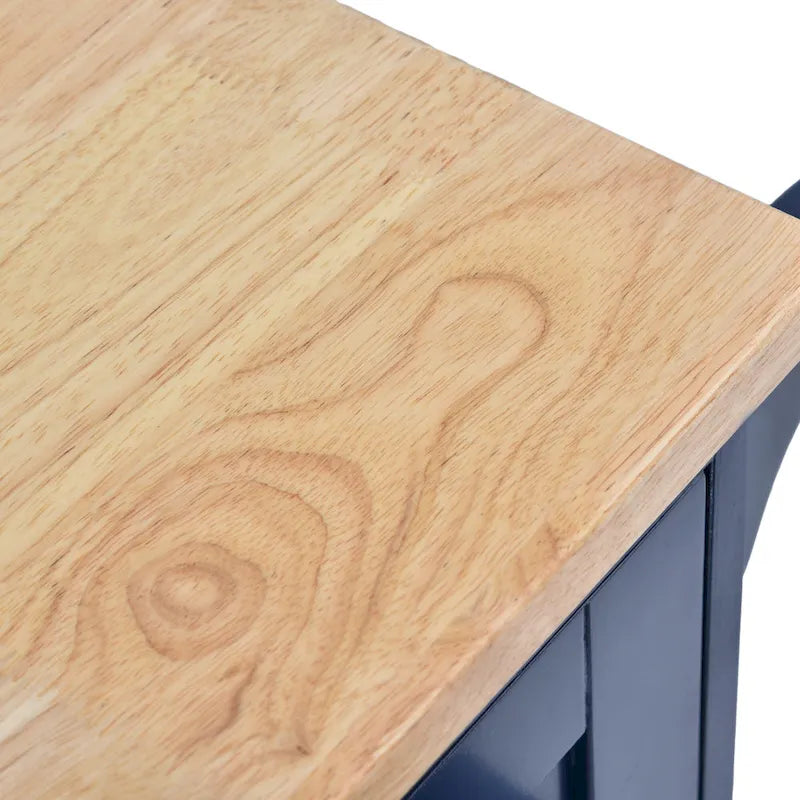 Chariot d'îlot de cuisine avec emplacement micro-ondes, 2 tiroirs, étagère à épices et roulettes verrouillables