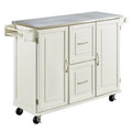 Dessertes de cuisine avec dessus en acier inoxydable et armoire de rangement – 53,5" larg. x 18" prof. x 36" haut.