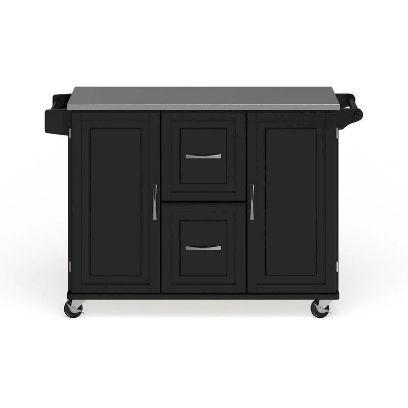 Dessertes de cuisine avec dessus en acier inoxydable et armoire de rangement – 53,5" larg. x 18" prof. x 36" haut.