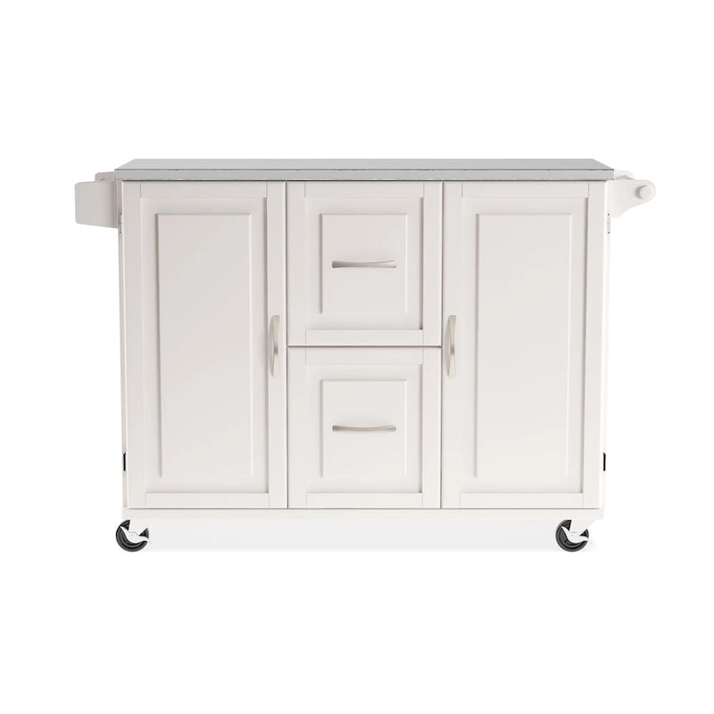 Dessertes de cuisine avec dessus en acier inoxydable et armoire de rangement – 53,5" larg. x 18" prof. x 36" haut.