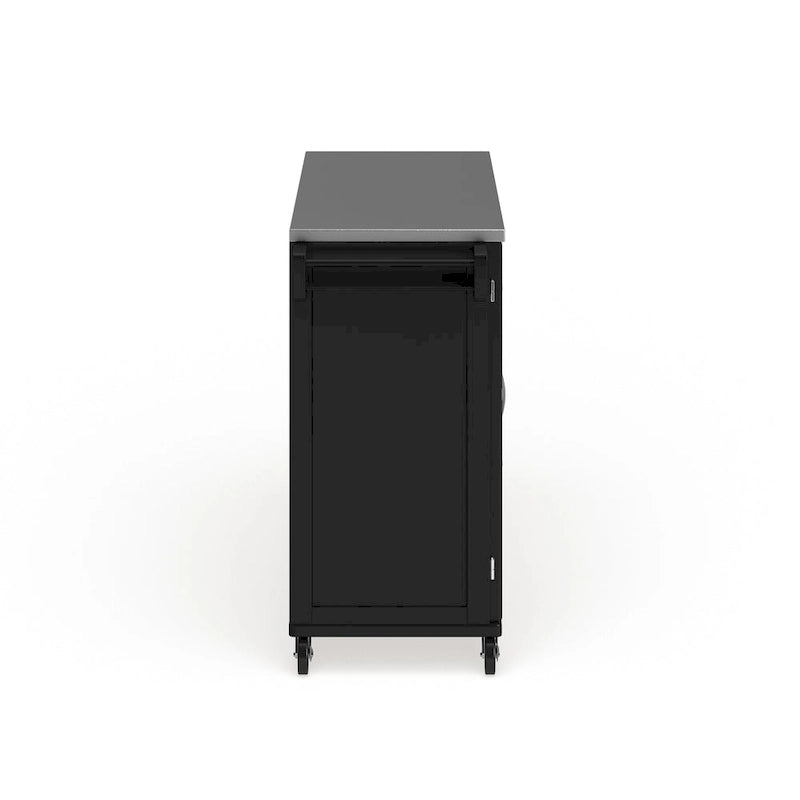 Dessertes de cuisine avec dessus en acier inoxydable et armoire de rangement – 53,5" larg. x 18" prof. x 36" haut.