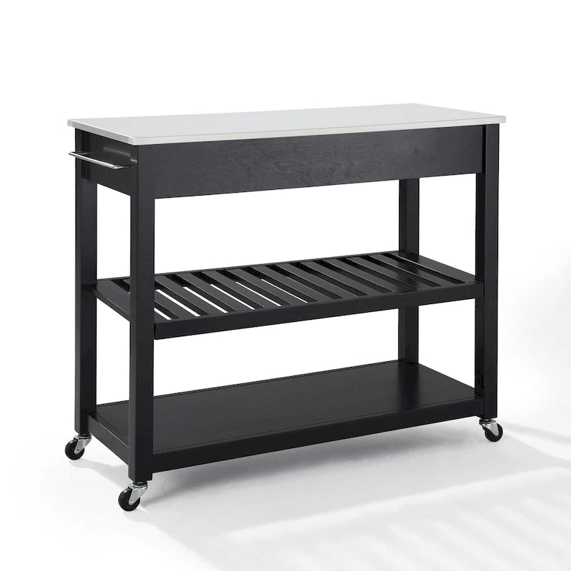 Desserte de cuisine en granit avec rangement – 109 cm (L) x 43 cm (P) x 89 cm (H)