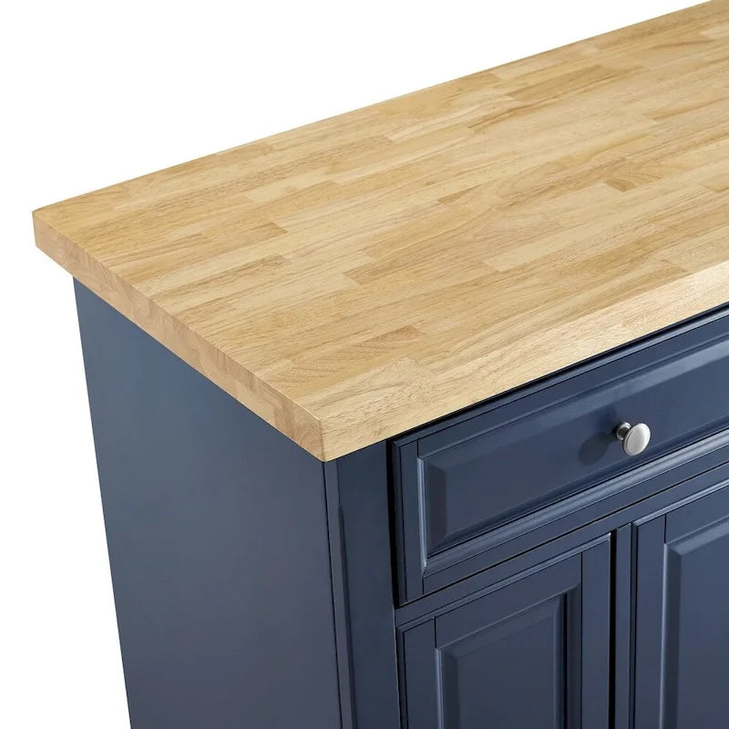 Îlot de cuisine en bois avec rangement – 45,7 cm P x 106,7 cm L x 91,4 cm H