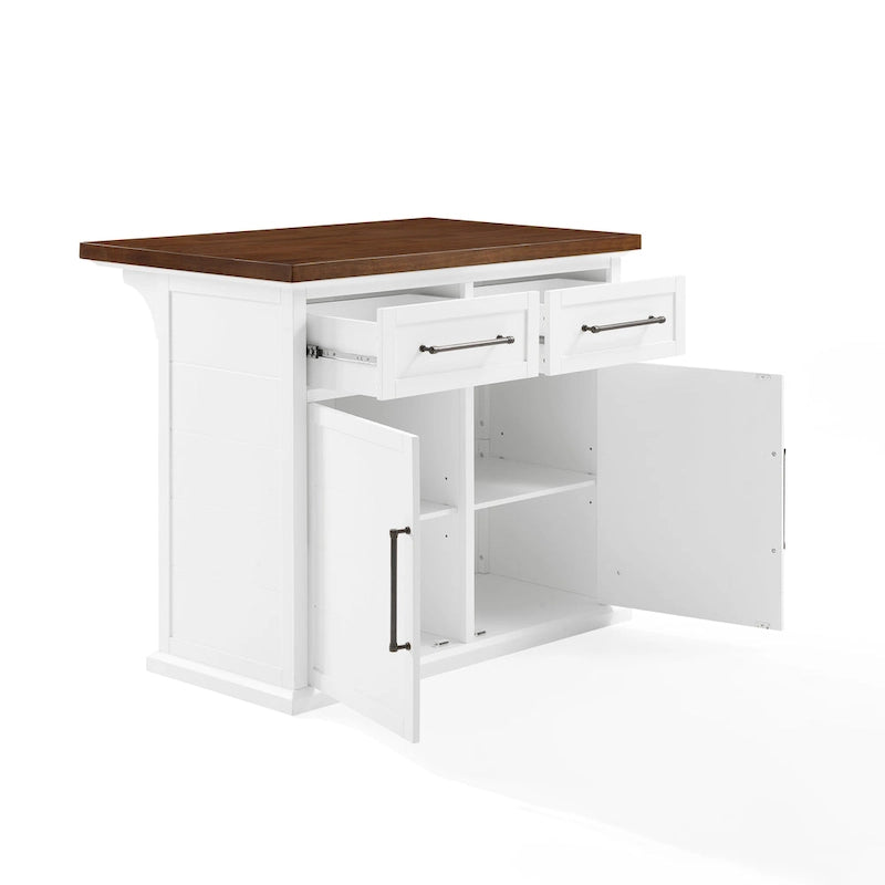 Îlot de cuisine en bois de style ferme – 42 po L x 27 po P x 36 po H