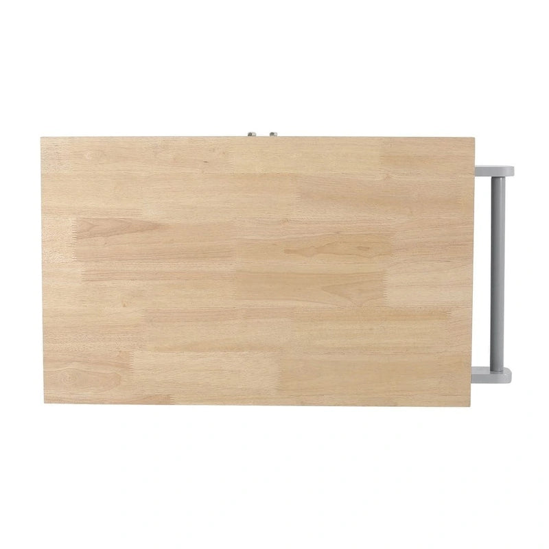 Desserte de cuisine contemporaine en bois avec tiroir, placard et roulettes blocables