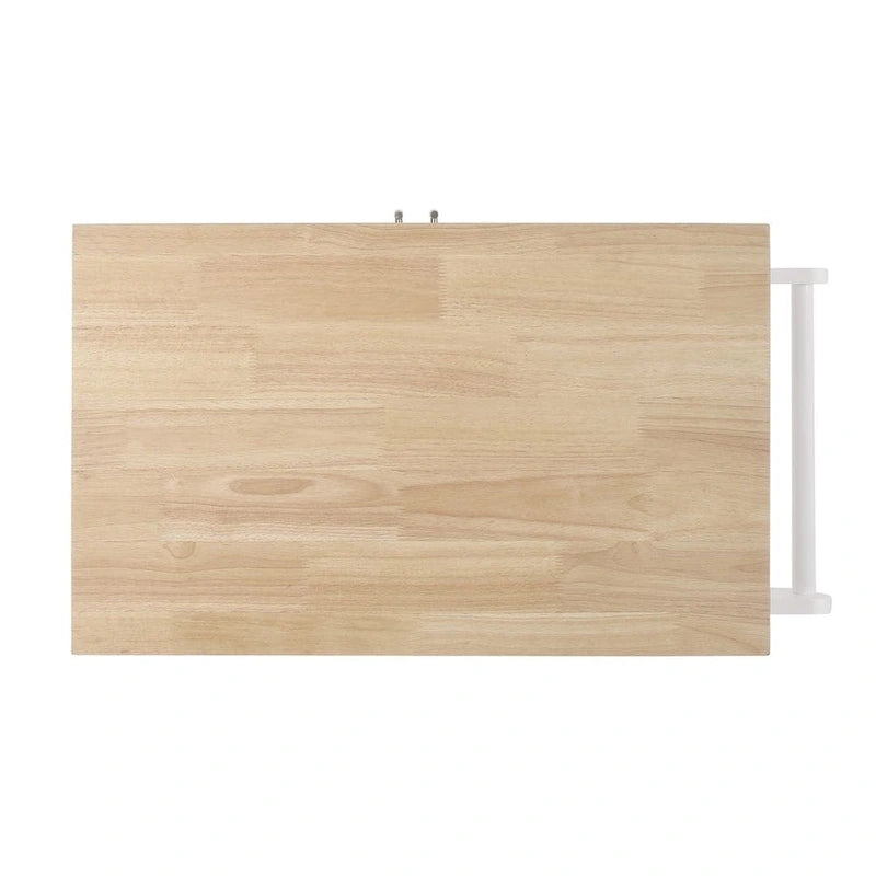 Desserte de cuisine contemporaine en bois avec tiroir, placard et roulettes blocables