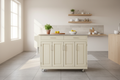 White Kitchen Cart - Wide Angle Scene
